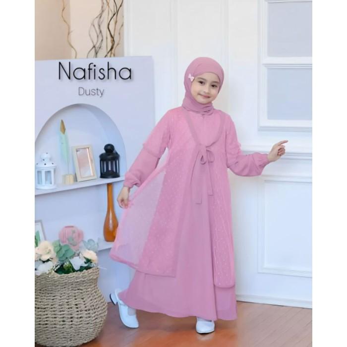 C✉TO GAMIS PESTA ANAK NAFISHA SYARI KIDS DRESS MUSLIM ANAK DRESS PESTA ANAK Y☛7B