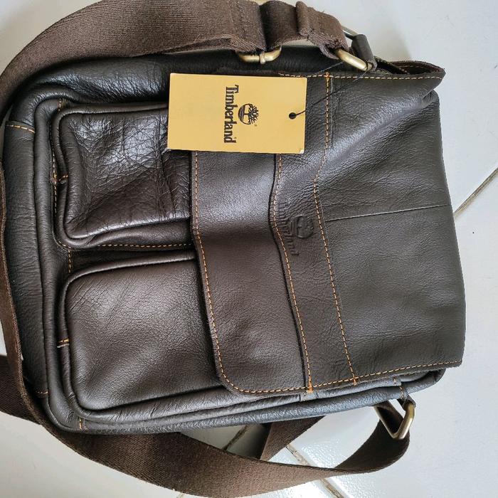 Sling bag tas selempang pria bahu kulit timberland