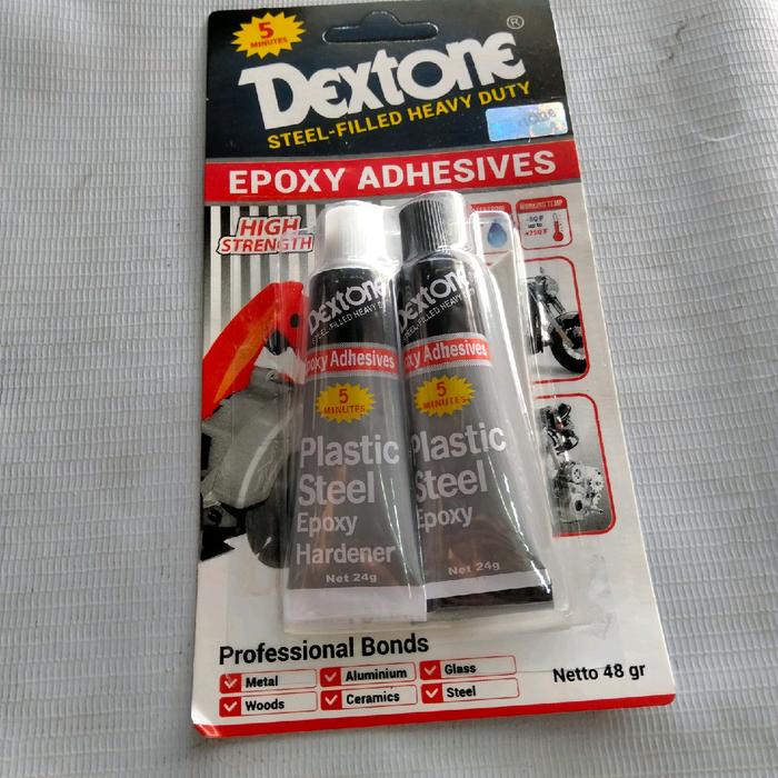 Lem Besi Dextone /Lem Epoxy Serba Guna / Kayu, Pipa, Kaca, Plastik