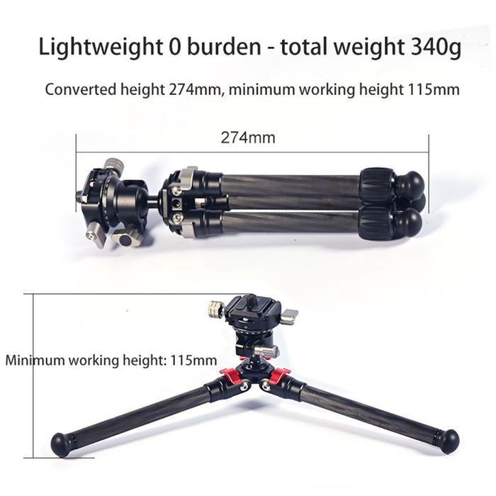 Professional Tripod Aluminum Alloy Metal Selfie Stick Tripod for