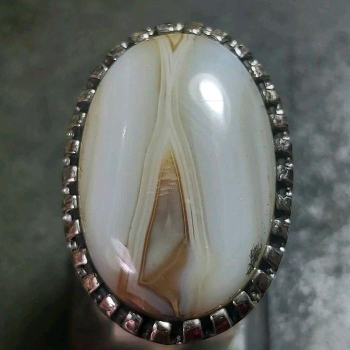 Sulaiman Putih Kantong Semar - Cincin Batu Akik 08