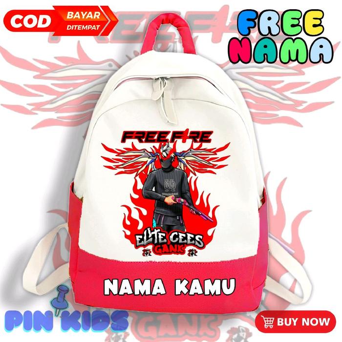 tas & koper [GRATIS] Nama Tas Ransel Anak Krakakter Skin Game Free Fire/Tas Kantong Anak FF Sekolah/