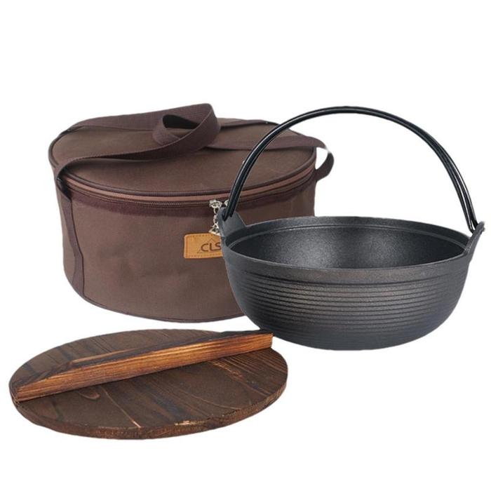 Cast Iron Pot Camping Pot With Lid Nonstick Cast Iron