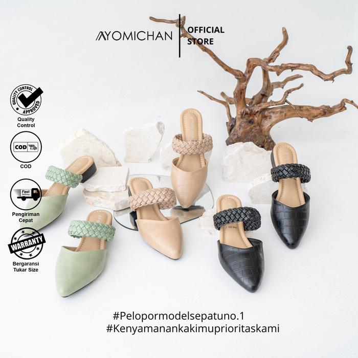 Ayomishoes - Flat Shoes AYOMI Lucia AYM919 Mules Wanita Sepatu Wanita / Sepatu Keren Wanita / Sanda