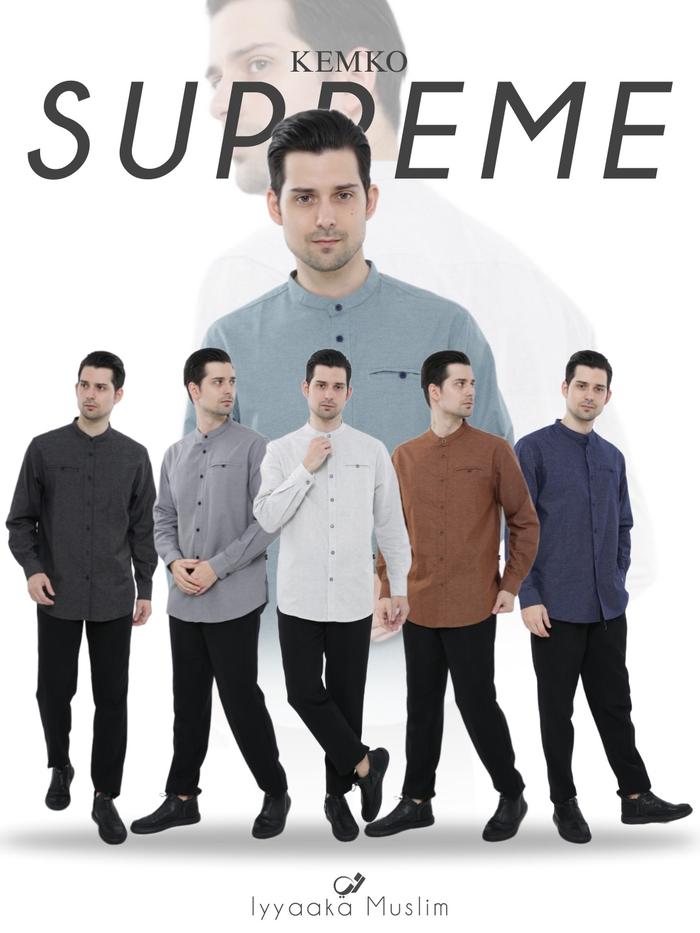 Iyyaaka Kemeja Koko Supreme Premium Lengan Panjang / Kemeja Koko Stylish Simpel Premium Terbaru Tren