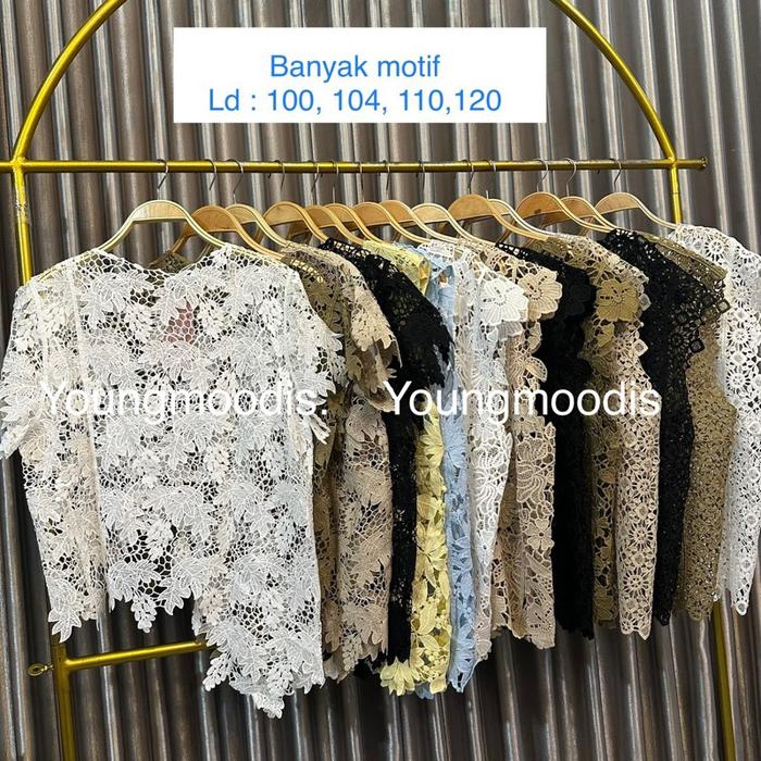 Outer cardi brokat import