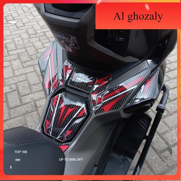 Sticker Stiker Tankpad ADV 160 Carbon Resin Timbul - Merah carbon [NTS]