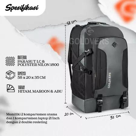 Eiger Official - Tas Ransel Gunung Carrier 60L Tas Ransel Jumbo Goldvers Original Pria
