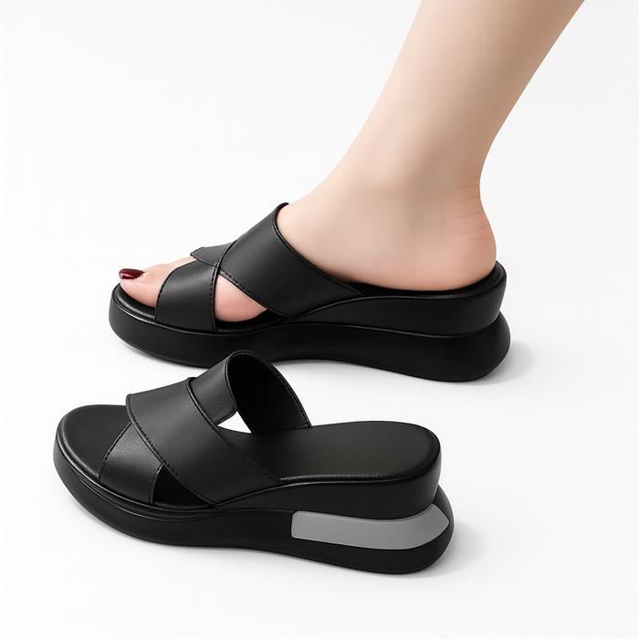 Sendal Wedges Nevada Wanita Trend Fashion Perempuan Masa Kini dengan Tinggi Hak 5 Cm - Ukuran 37-42 