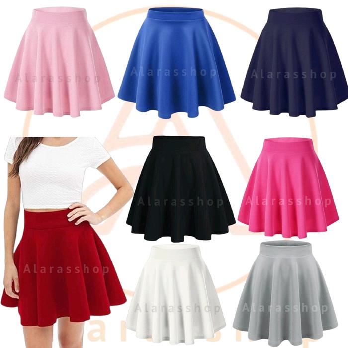 Rok polos Pendek Rok Pendek Wanita Rok Pendek Korea Rok Pendek Jumbo Rok Mini Rok Mini SKIRT Pendek 