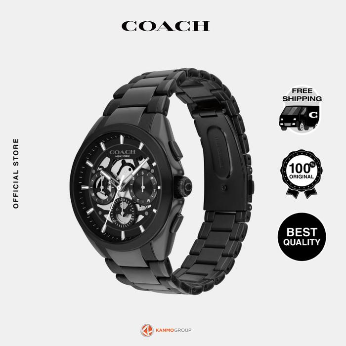 Jam Tangan Pria Coach Jackson 14602681 Chronograph Stainless Steel Hitam