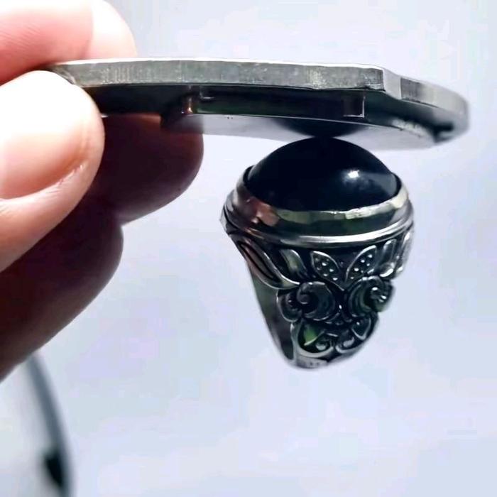 Badar besi hitam natural alam Cincin Badar besi hitam nempel Magnet