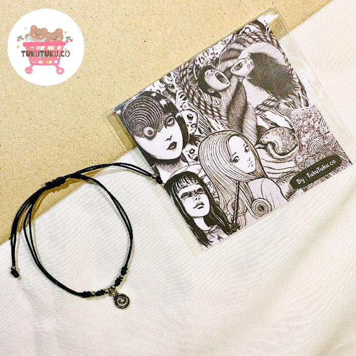 Gelang Tali Anyaman Handmade Uzumaki Junji Ito / Gelang Persahabatan Junji Ito Collection / Gelang A