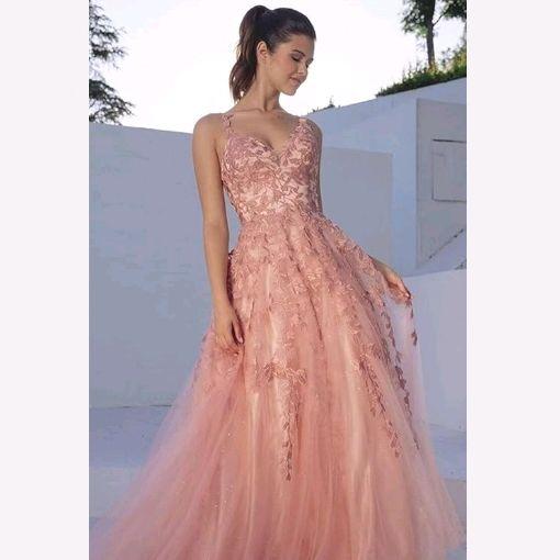gaun prewedding pink salem fairy