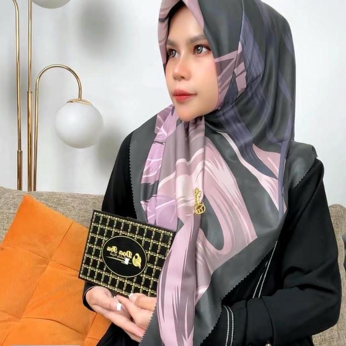 ￼871 JILBAB DOA IBU SEGIEMPAT MOTIF VOAL SHINY FREE KOTAK BOX/HIJAB PREMIUM DOI S4 ORI BY BUNYAMIN