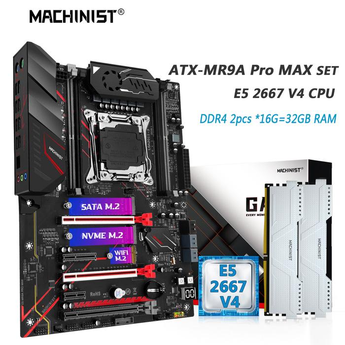 MACHINIST X99 Motherboard Combo LGA2011-3 Xeon E5 2667 V4 CPU DDR4