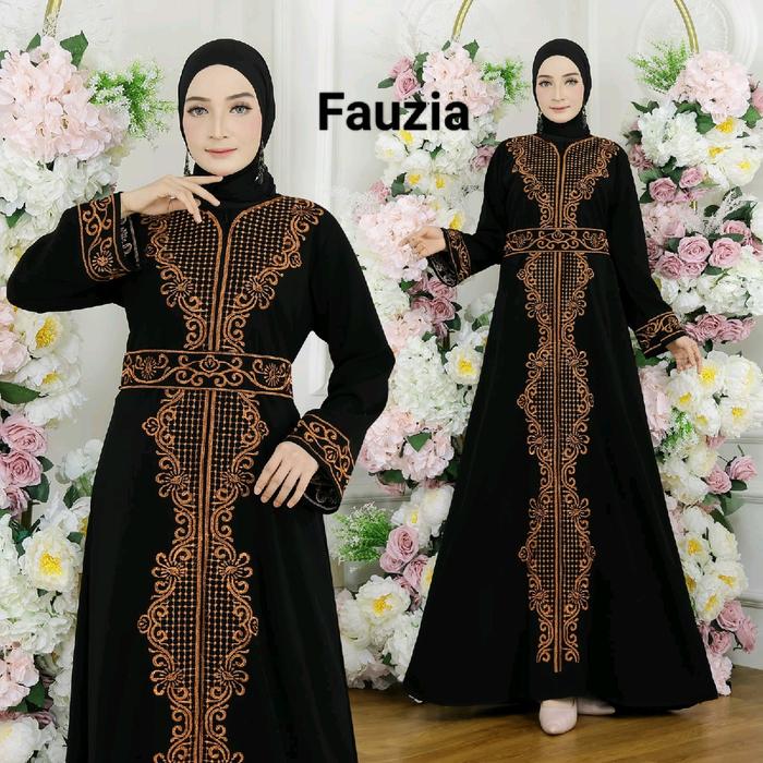 Gamis abaya Saraza tipe Fauziah arabian style, abaya, gamis Muslim Wanita Dress Dewasa Remaja Lebara