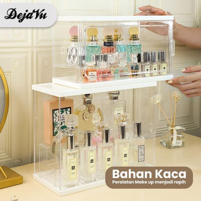 Dejavu Rak Parfum Acrylic Tempat Kotak Kosmetik Penyimpanan Skincare Kutek Storage Organizer HRM318