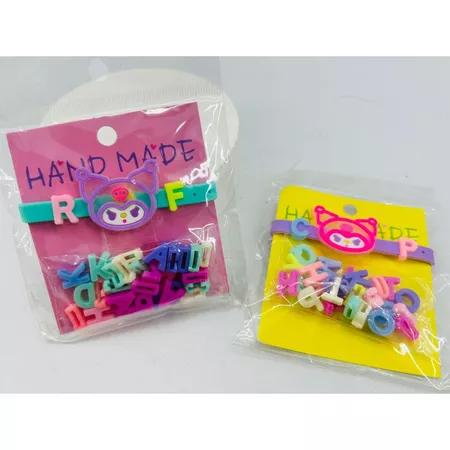 Galang Anak Huruf Anak Motif Sanrio/Gelang Manik Huruf Random