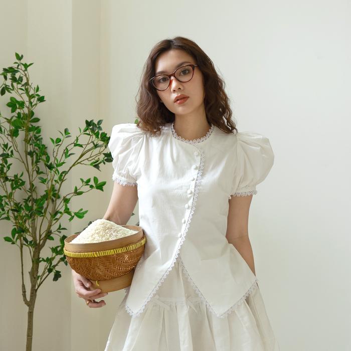 Rice Blouse - OWNION Lebaran Collection | Atasan Katun Wanita | Blouse Renda Wanita