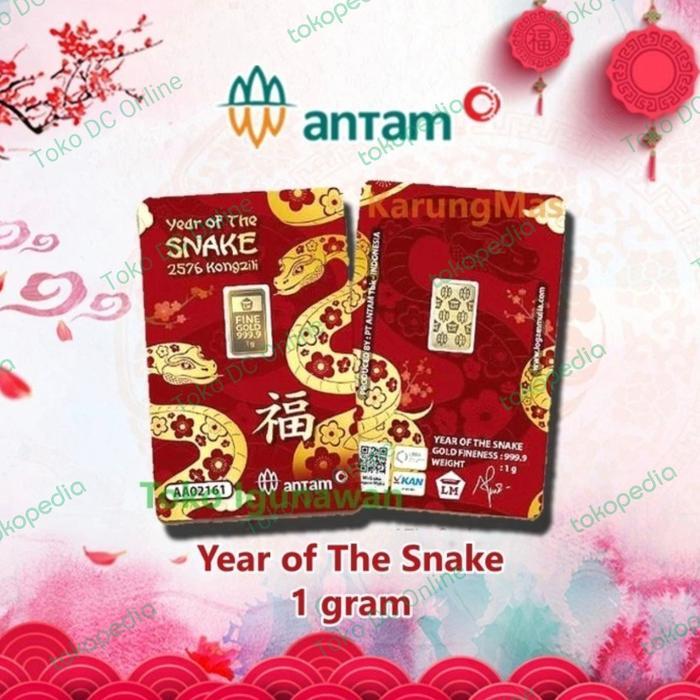 Lm Imlek Emas Shio Antam 1 Gram - Shio Ular Year Of The Snake Berkualitas
