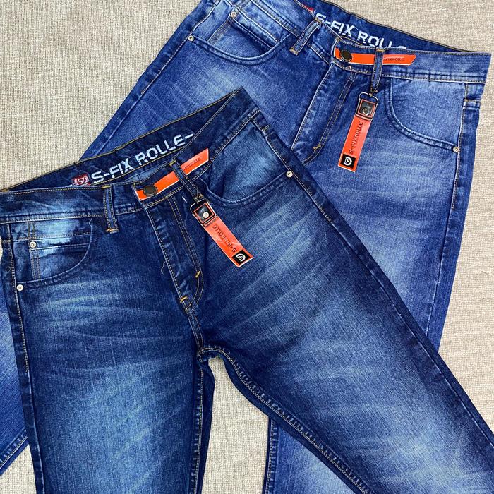 CELANA PANJANG PRIA NON STRET SIZE 28-33 SFIX ROLLE REGULER FIT Nyaman Straight Light Jeans