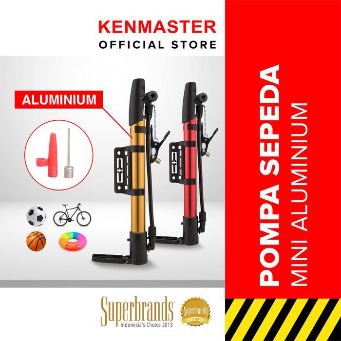 Kenmaster Pompa Sepeda Mini Aluminium KM-314A / Pompa Ban Sepeda / Pompa Balon / Pompa Mini / Air Pu