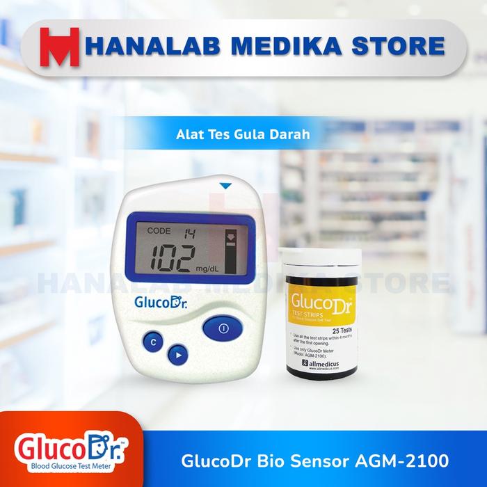 Gluco Dr Biosensor AGM2100 / Alat Cek Gula Darah / Gluco Dr Biosensor / Gluco Dr / GlucoDr / Cek Gul