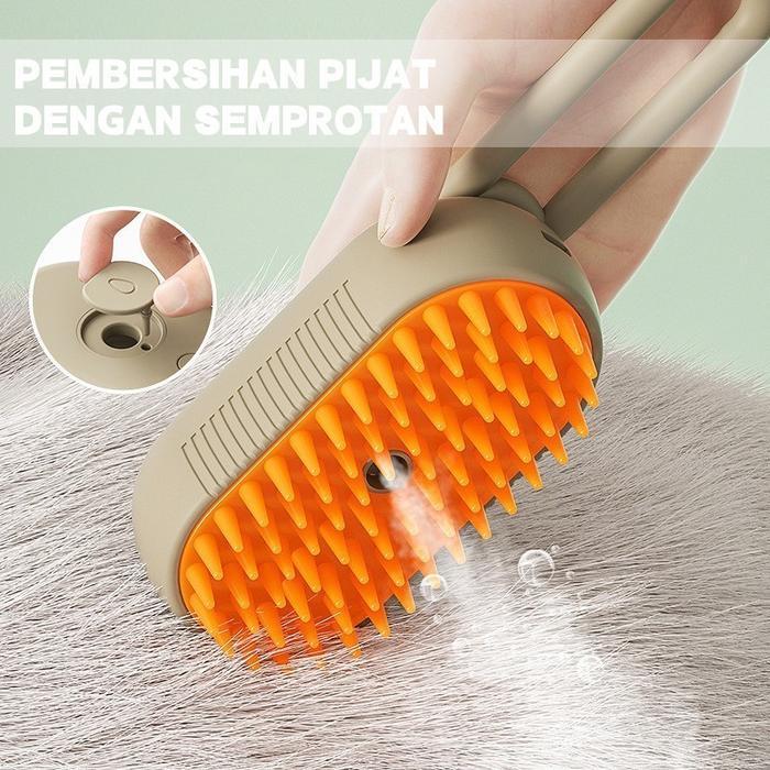 3 in 1 Sisir Uap Kucing Sisir Kucing Sisir Kucing Bulu Rontok Brush Kucing Pet Grooming Brush Spray