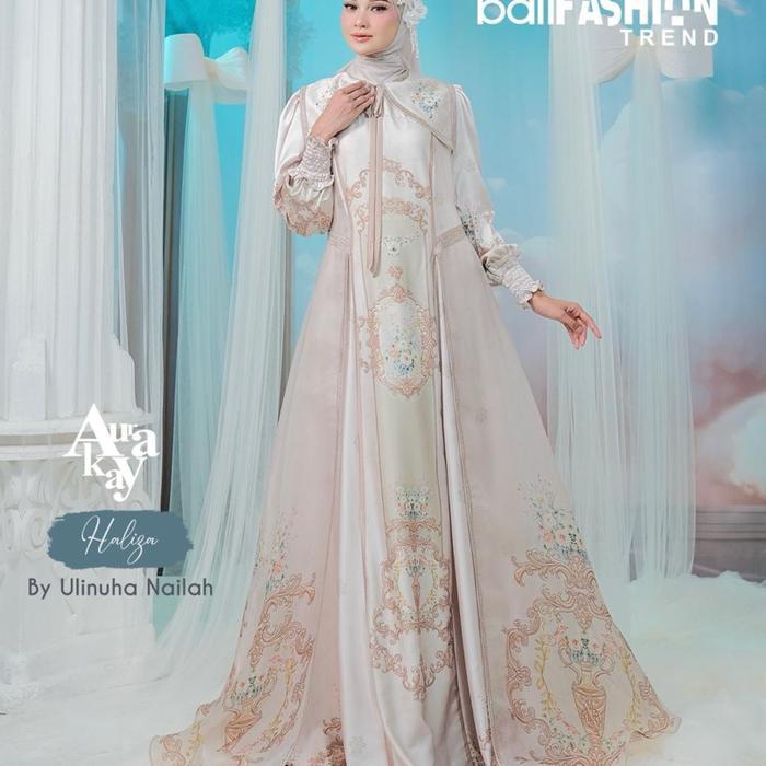 Baju Couple Keluarga Terbaru 2026 Spesial Lebaran Aurakay Gamis Dress Haliza Set Hijab 7637 Ori By