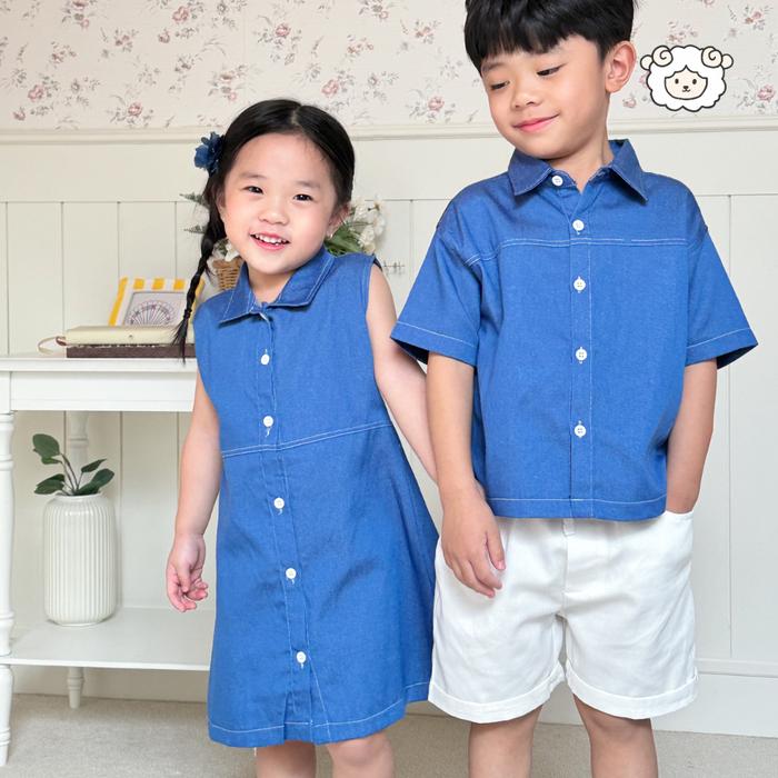 LYZORA – KARA Denim Dress Anak Perempuan Usia 2-10 Tahun