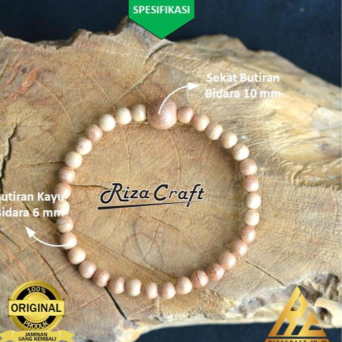 Gelang Tasbih 33 Biji Kayu Bidara Arab ASLI Laut untuk Pria Wanita