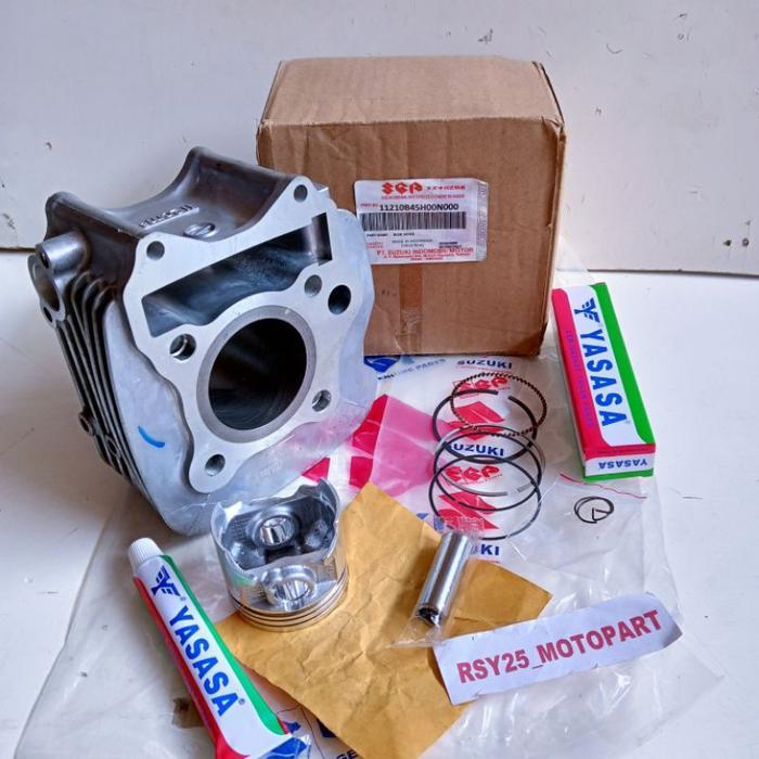 BLOK SEHER KOMPLIT SUZUKI SMASH TITAN 115 CC GRATIS LEM ISI PISTON KIT STD PABRIK