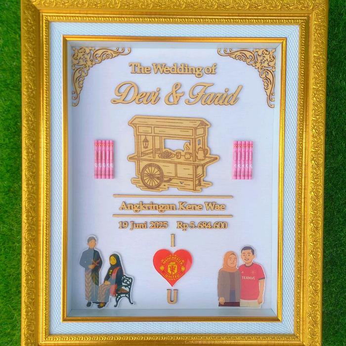 mahar nikah unik tema gerobak angkringan
