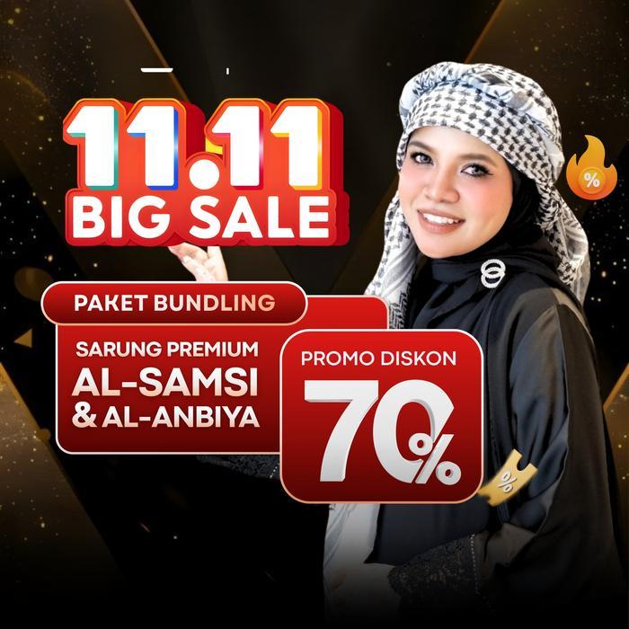 [ BUNDLING SARUNG ISI 2 PCS] FLASH SALE! PAKET X2 SARUNG AL-SAMSI & AL-ANBIYA LIVE TANAH ABANG ONLIN