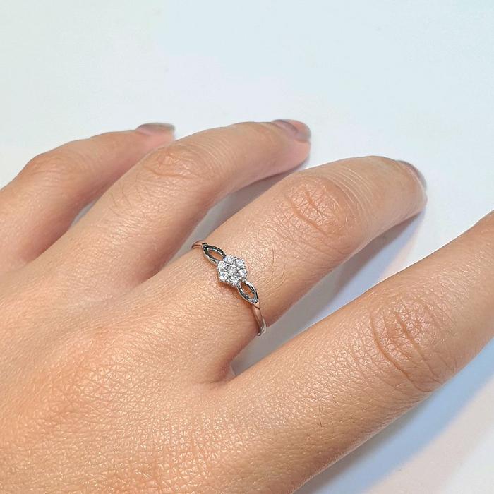 Cincin Fashion Wanita Flower Zircon 0.96gram size 14 750 17k (CH431)