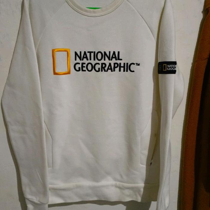 Crewneck natgeo patch white