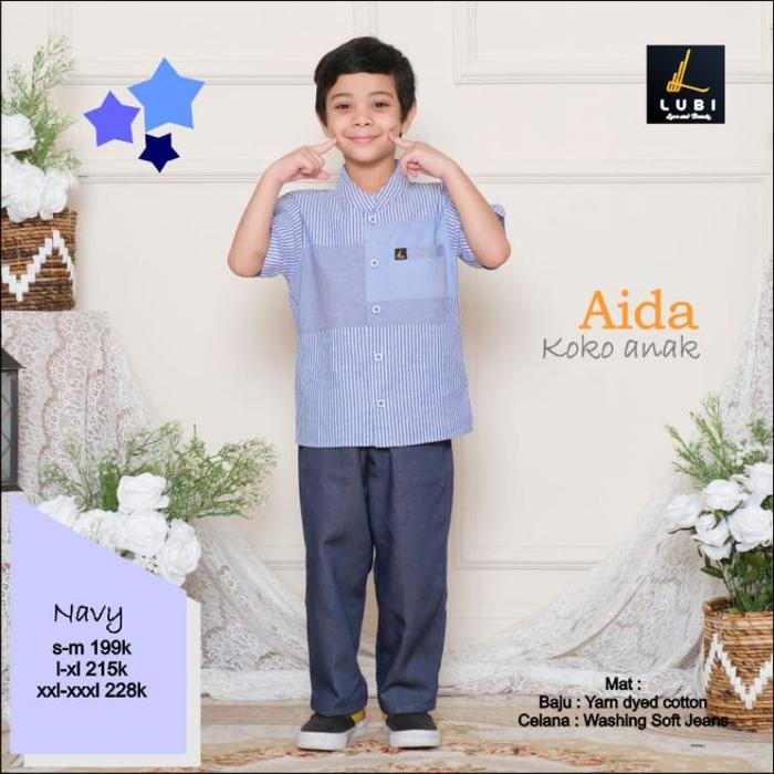 KOKO ANAK LUBI AIDA WARNA NAVY,BLACK DAN MAROON