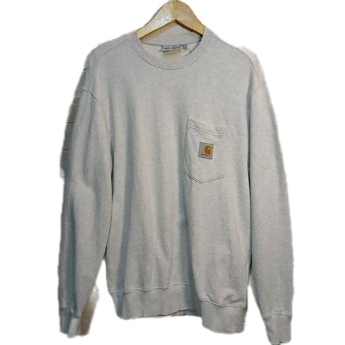 Crewneck Sweater Carhartt WIP Pocket Basic White Size M fit L