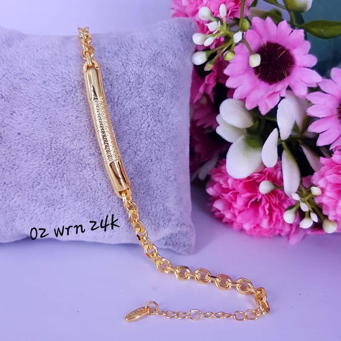 Gelang rantai lapis emas titanium