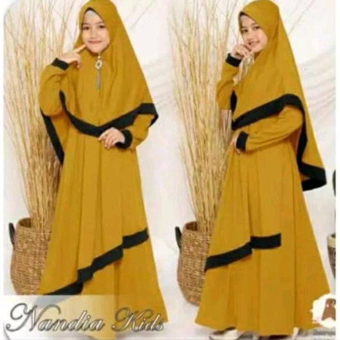 Gamis anak perempuan gamis nandia kids gamis set hijab