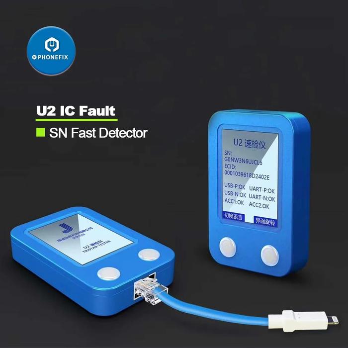 JC U2 Fast Detector for iPhone U2 Charge IC Fault Fast Tester SN Serial Number Fast Detector Reader 