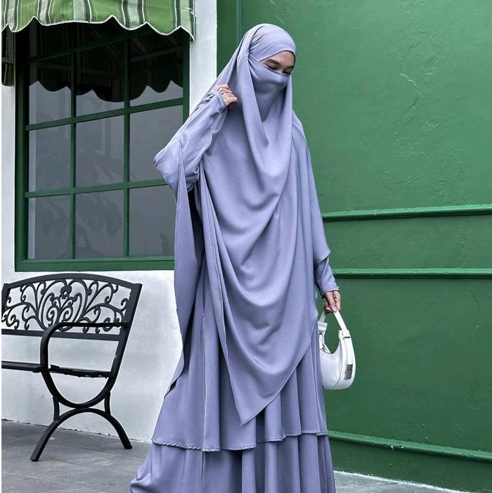Gamis syar'i set gamis Adiba by Mahira