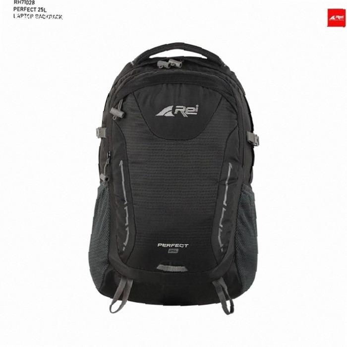 DISKON Rei Perfect 25L Tas Ransel hitam Pria wanita Waterproof anti air unisex backpack laptop pungg