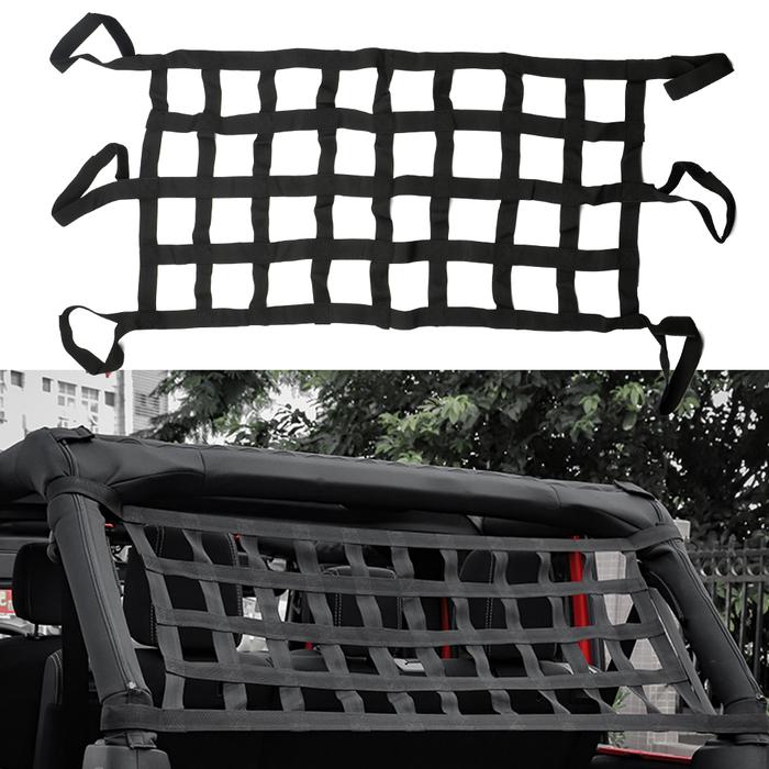 Ceiling Hammock Car Roof Storage Net Luggage Cargo Mesh Straps Tail Box Net Auto Accessories for Jee