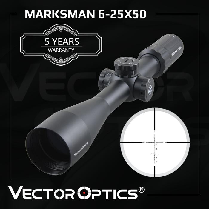 Vector Optics Marksman 6-25x50 Riflescope Optical Rifle Scope For