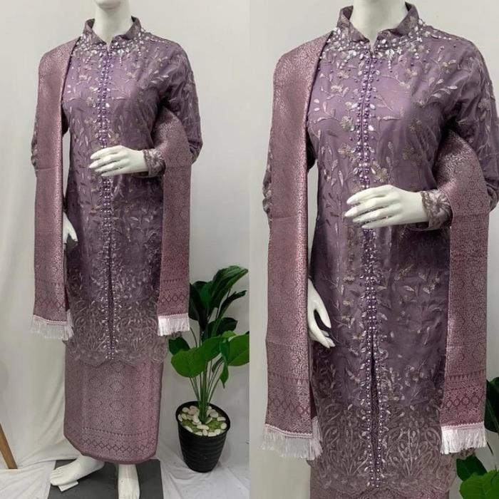 Set Kebaya Moderen Aesthetic Cocok Untuk Kondangan & Lamaran Bahan Tille Premium Ful Furing/Madona