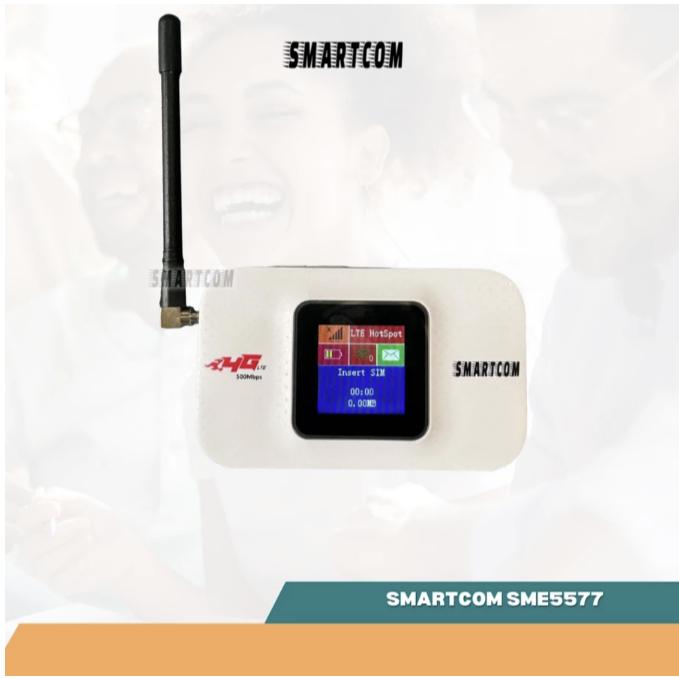 SMARTCOM ~ Modem Mifi Wifi 4G E5577 Free Antena Unlock All Operator Baterai 2100mAh