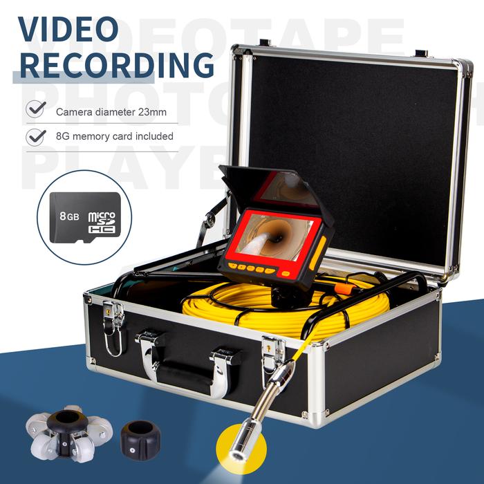 Pipe Inspection Camera with DVR 16GB FT Card,SYANSPAN Sewer Drain