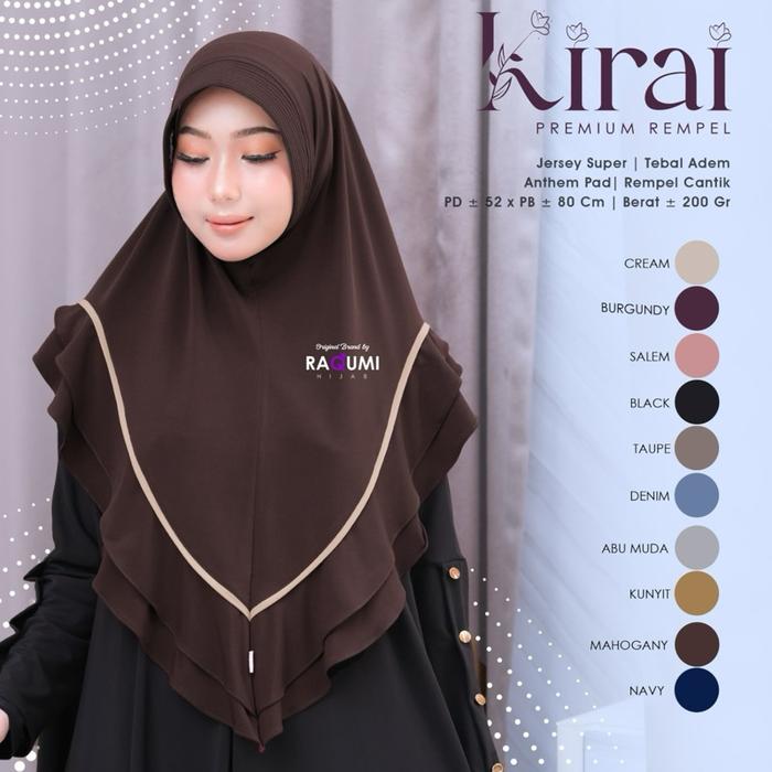 Raqumi Hijab //HIJAB REMPEL // KIRAI PREMIUM BRAND ORI BY RAQUMI